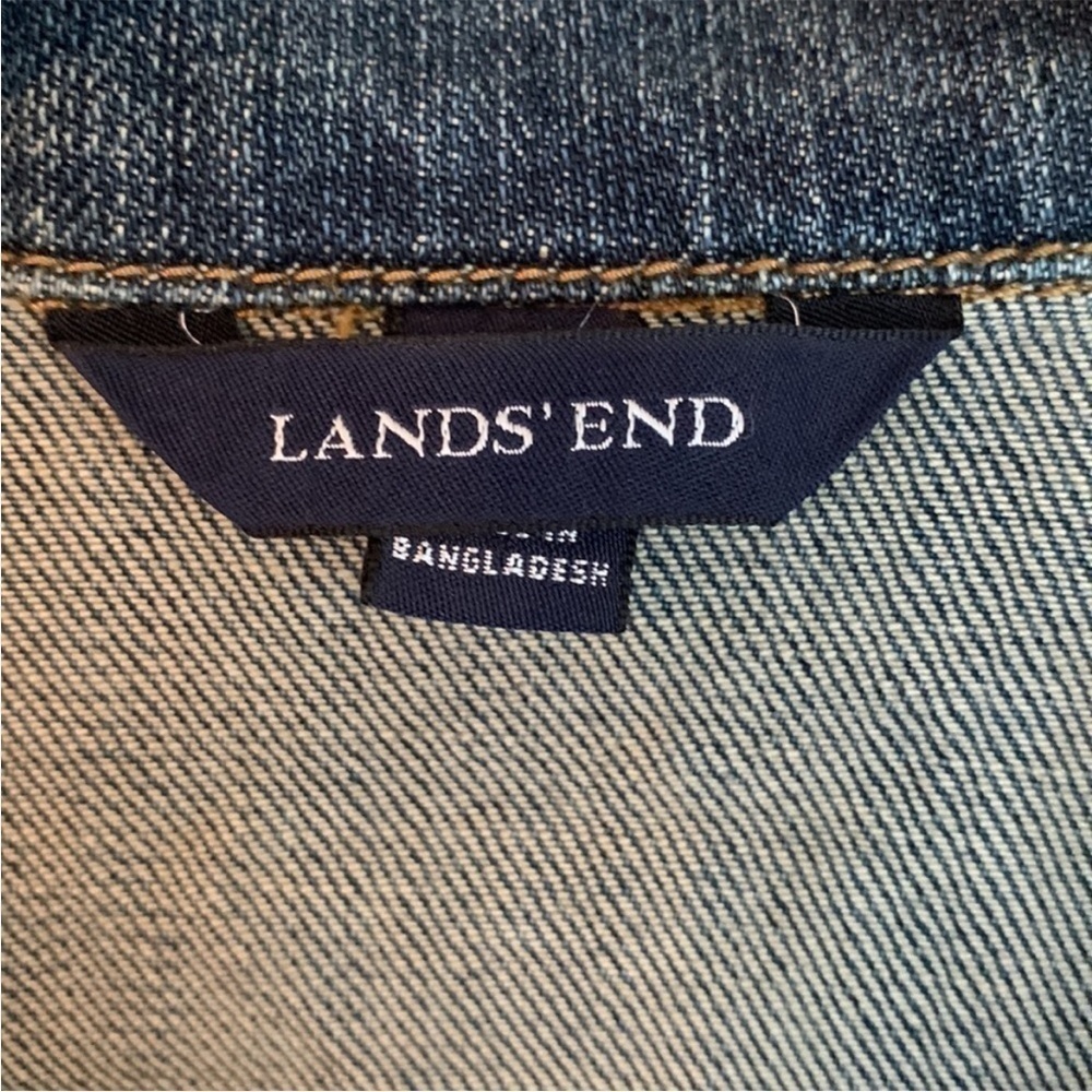 Lands End Women’s Blue Jean Jacket Sz M 10-12 EUC - Picture 6 of 7